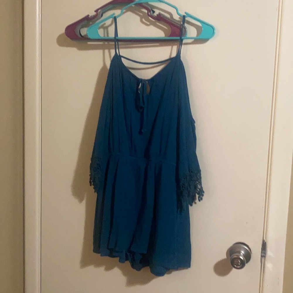 Teal Romper, L